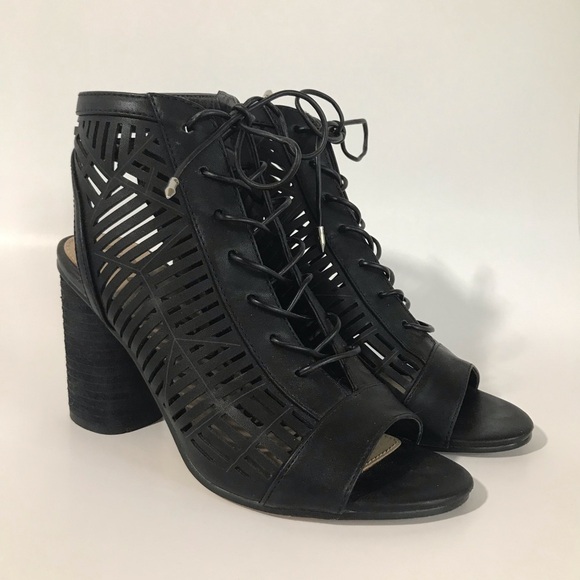 Sam Edelman Cage Lace Up Block Heel Sandals - Picture 1 of 11